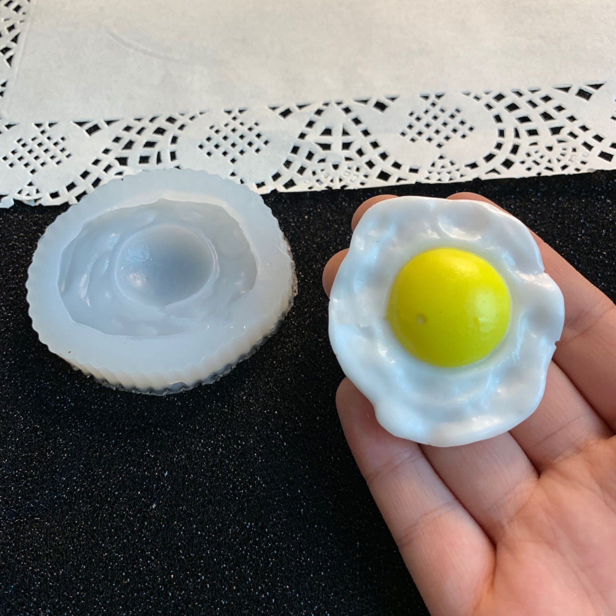 Egg resin mold fried egg silicone molds fried egg jewelry Etsy
