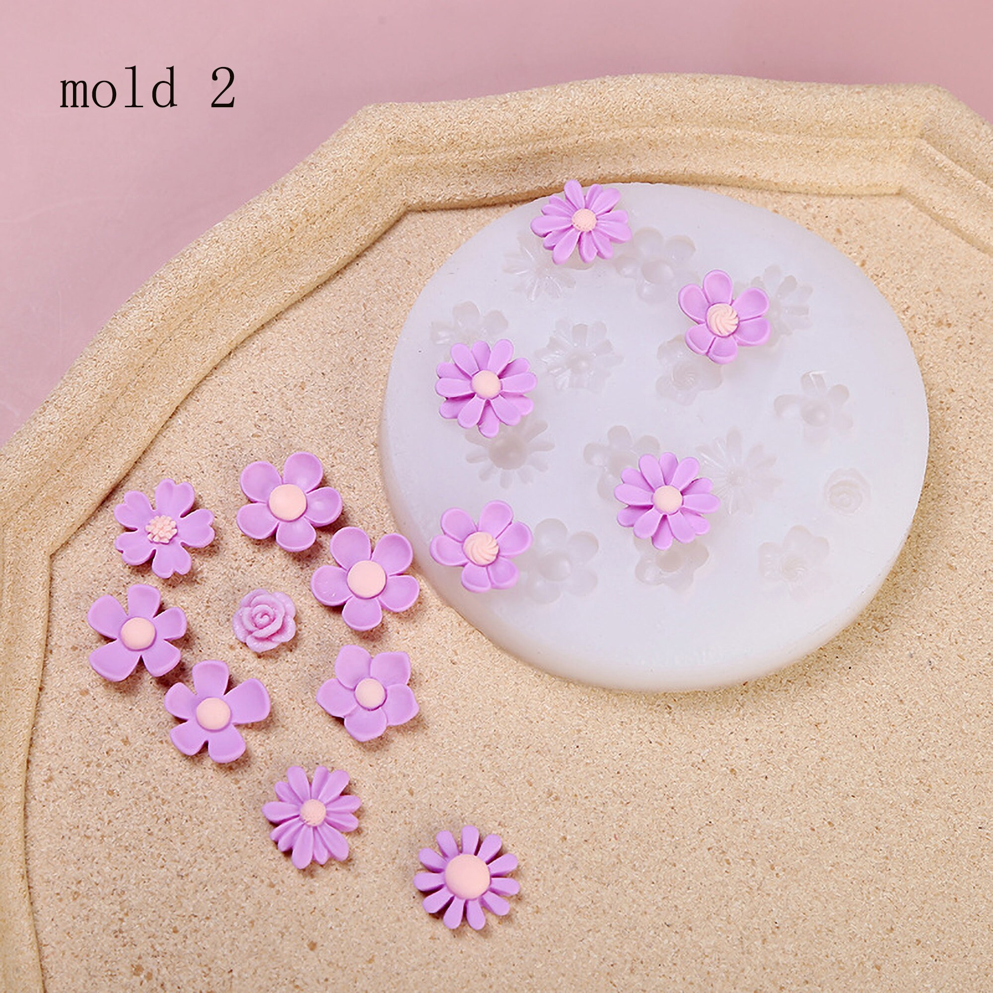 Flower Resin Mold Aromatherapy Plaster Molds Silicone Flower Etsy