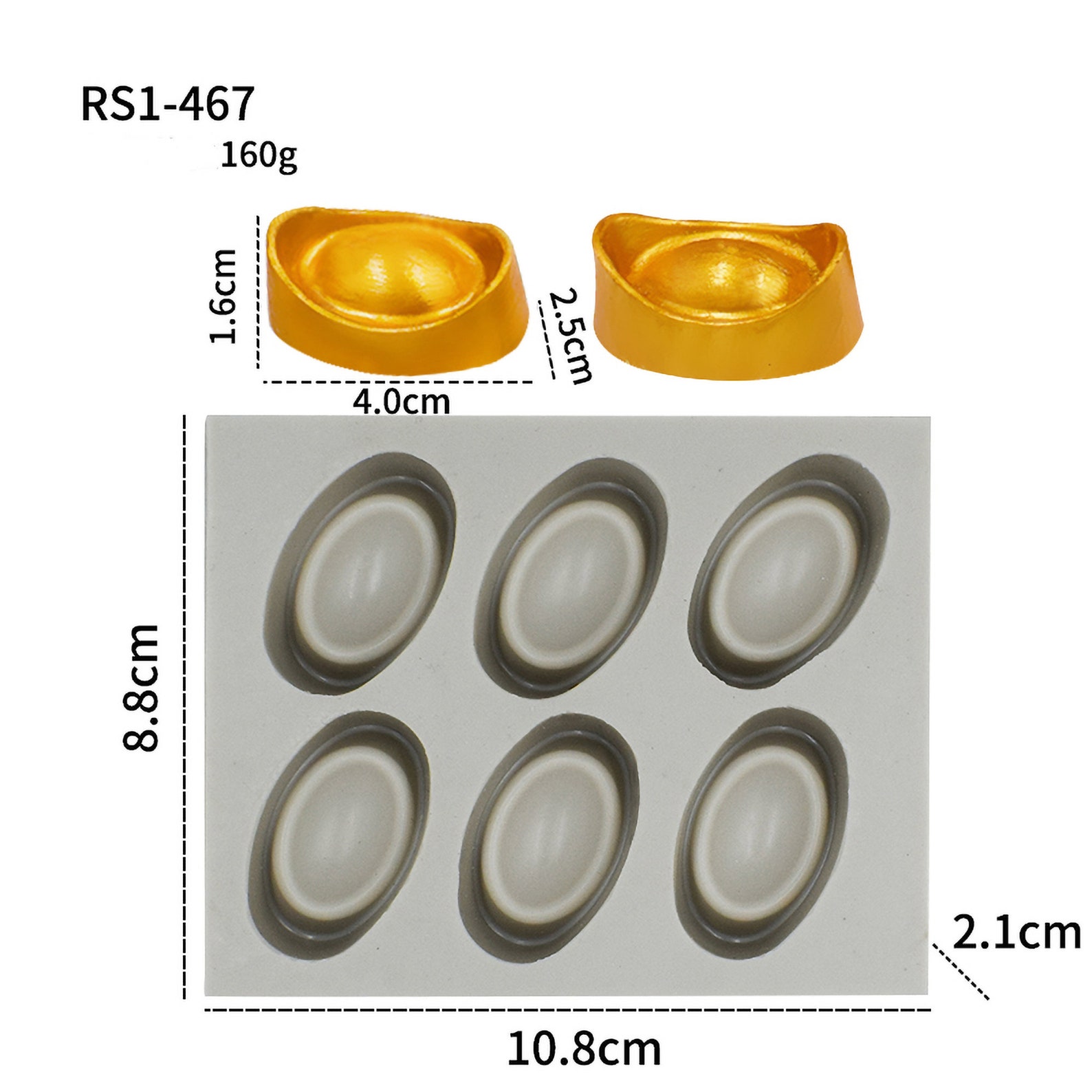 Gold Ingot Resin Mold gold bars silicone jewelry Etsy