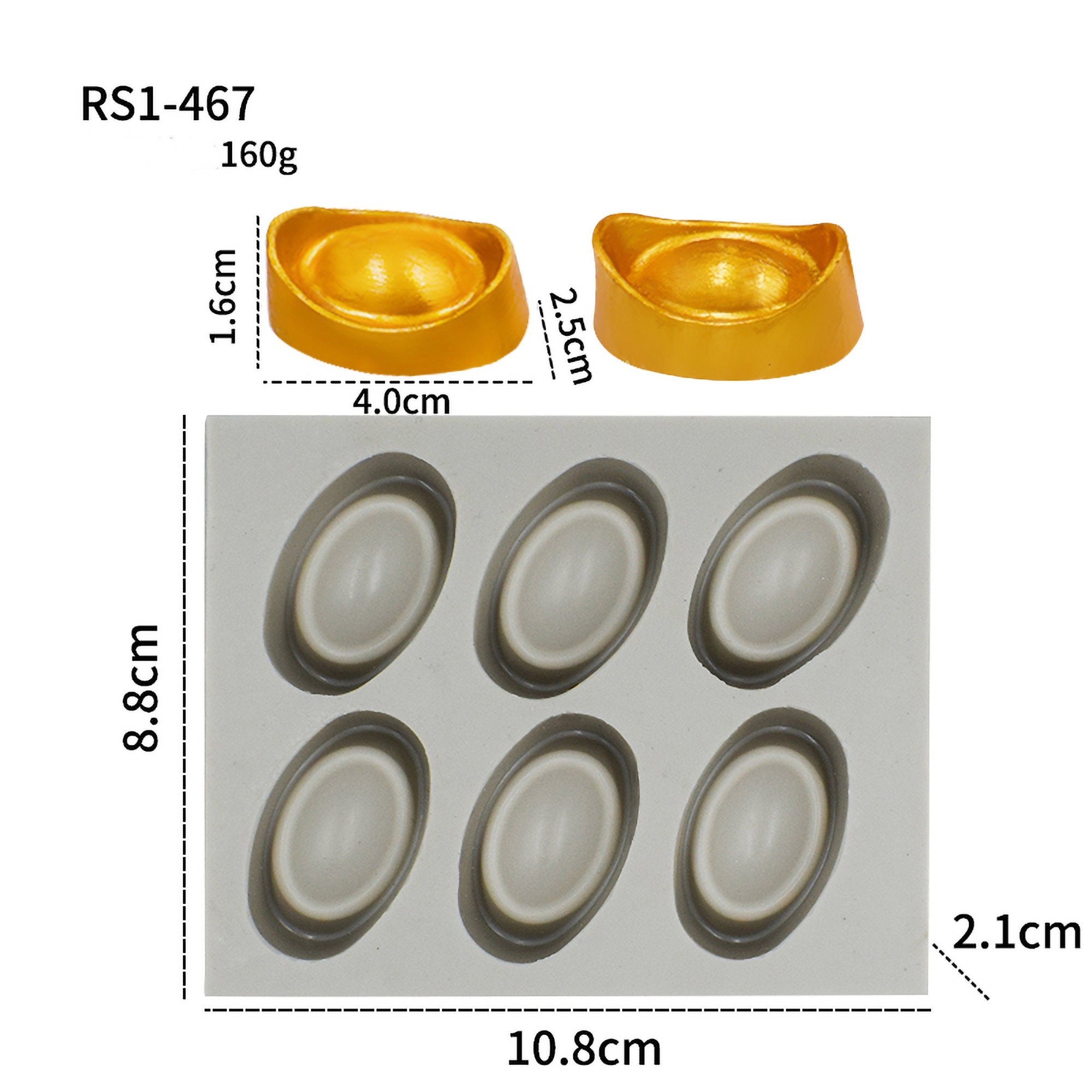 Gold Ingot Resin Mold gold bars silicone jewelry Etsy