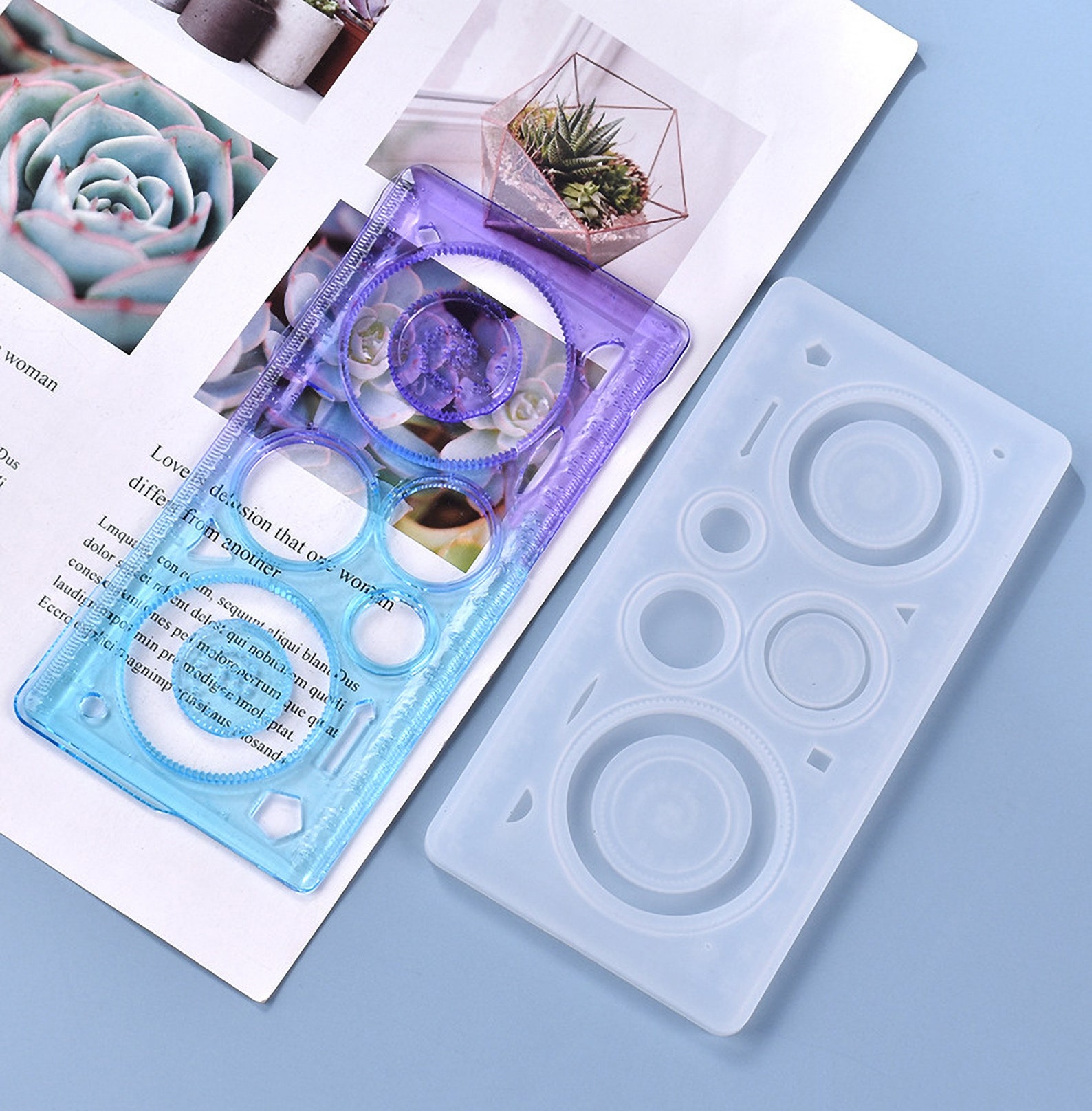 Ruler Resin Mold Drawing Tool Stationery Handmade Student | Etsy