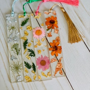 Custom Resin Floral Bookmarks
