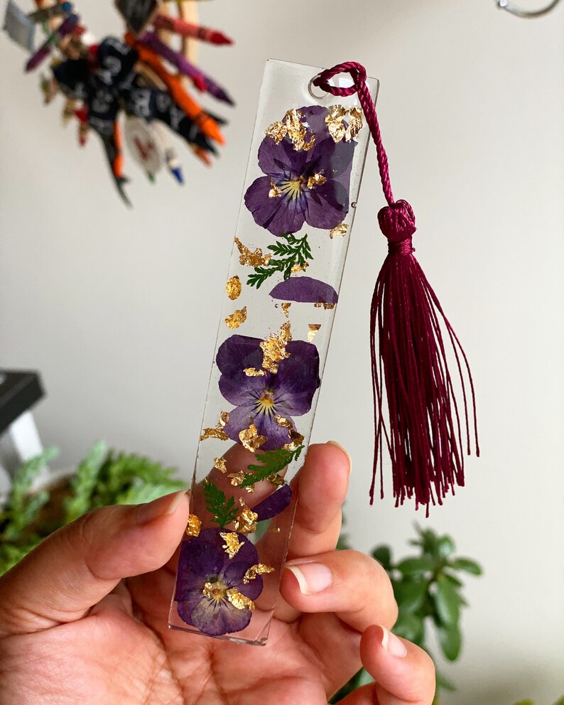 Custom Resin Floral Bookmarks Etsy