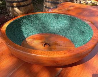 Wooden Basin made from Rosewood for Outdoors and indoors