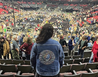 Grateful Dead Denim Jacket with Stealie Logo "The Casey Jones Classic"