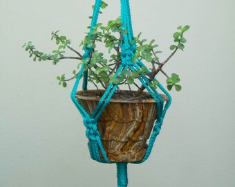 Hermosa planta de Macrame / colgador de ollas para macetas de tamaño mediano a grande - uso en interiores o al aire libre