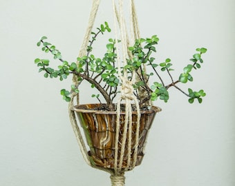 Hermosa planta de Macrame / colgador de la olla para la olla de gran tamaño - uso interior o al aire libre