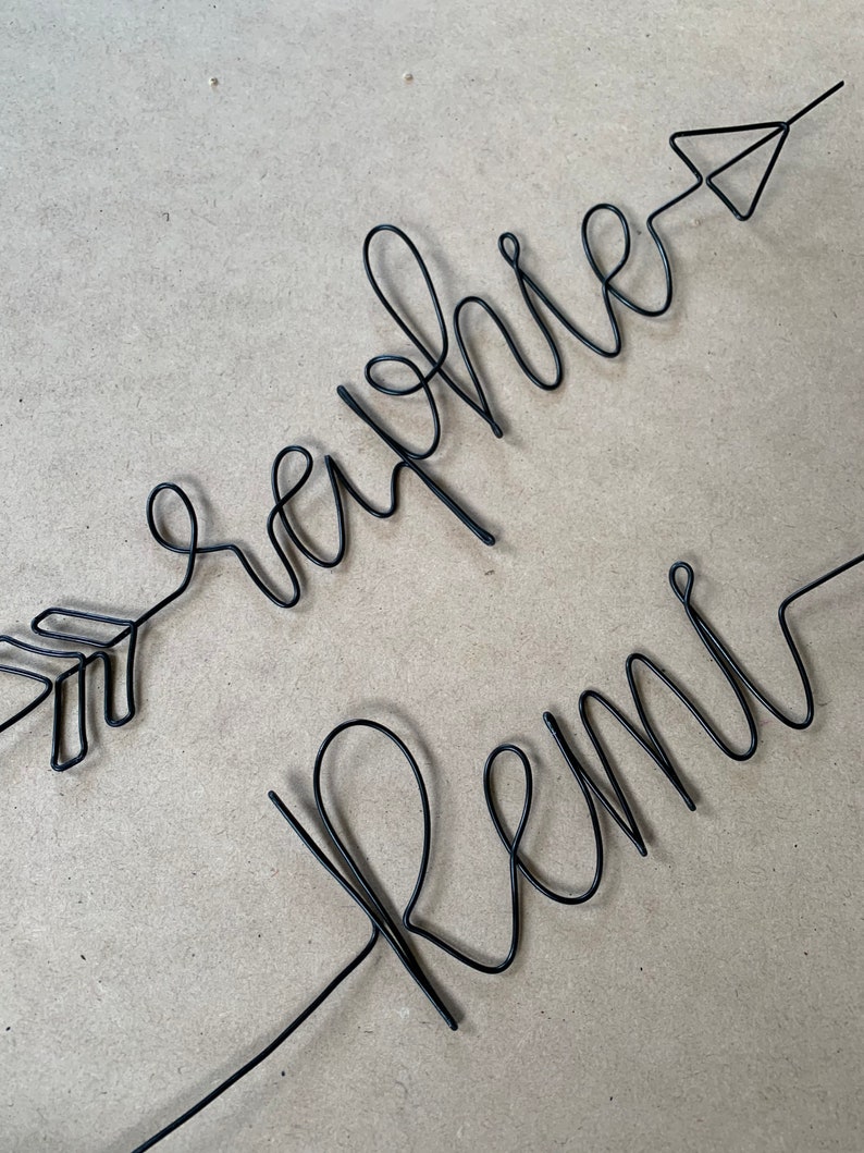 Custom Wire Words Name Sign Wall Art Etsy