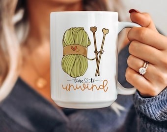 Funny Yarn, Crochet, Knitting Mug - gift for knitter crocheter yarn  - yarn lover gift - yarn obsessed collector - yarn coffee mug