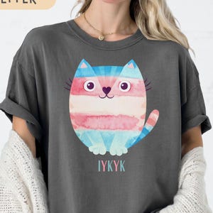 Transgender Pride Cat Lover Tee - Subtle Trans Tee -  LGBTQ Pride Shirt - Trans Gift - Trans Ally Top - Protect Trans Kids - Pink Blue Shirt