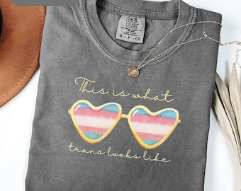 Transgender Pride Tee - Pride Month - LGBTQ Pride Shirt - Subtle Trans Tee - Trans Gift - Trans Flag Colors - Trans Ally Top