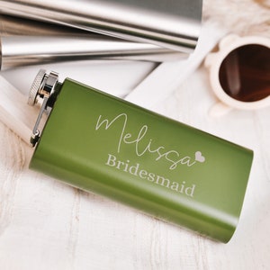 Personalised Bridesmaid Hip Flasks, Perfect Gift for Bridesmaids, Custom Girl Whiskey Flask, Hen Party Gifts image 8