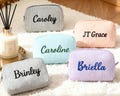 Personalized travel makeup bags, custom makeup bags, bridesmaid gifts, custom embroidered storage bags, large capacity cosmetic storage bags