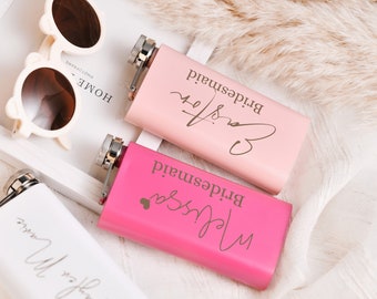 Personalised Bridesmaid Hip Flasks, Perfect Gift for Bridesmaids, Custom Girl Whiskey Flask, Hen Party Gifts