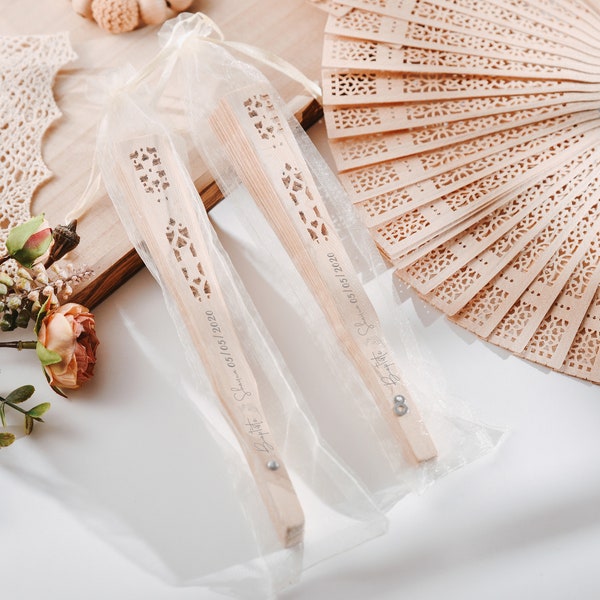 2PCS-VintageBridesmaids Wedding Fans - Abanicos de boda personalizados a granel - Abanicos de mano rústicos para damas de honor, Abanicos de boda rústicos al por mayor