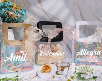 Personalisierte Brautjungfer Geschenk Tasche - Junggesellinnenabschied Leckerli - Strand Tasche - Brautjungfer Totes