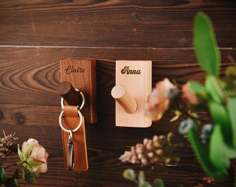 Custom Engraved Coat Hooks - Bathroom & Bedroom Clothes Hangers - Elegant Handmade Multi-Use Hooks