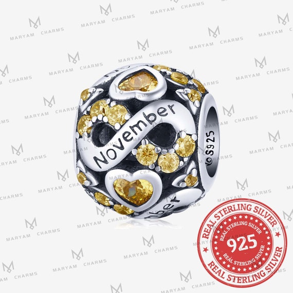November Birthstone Bead Charm for 