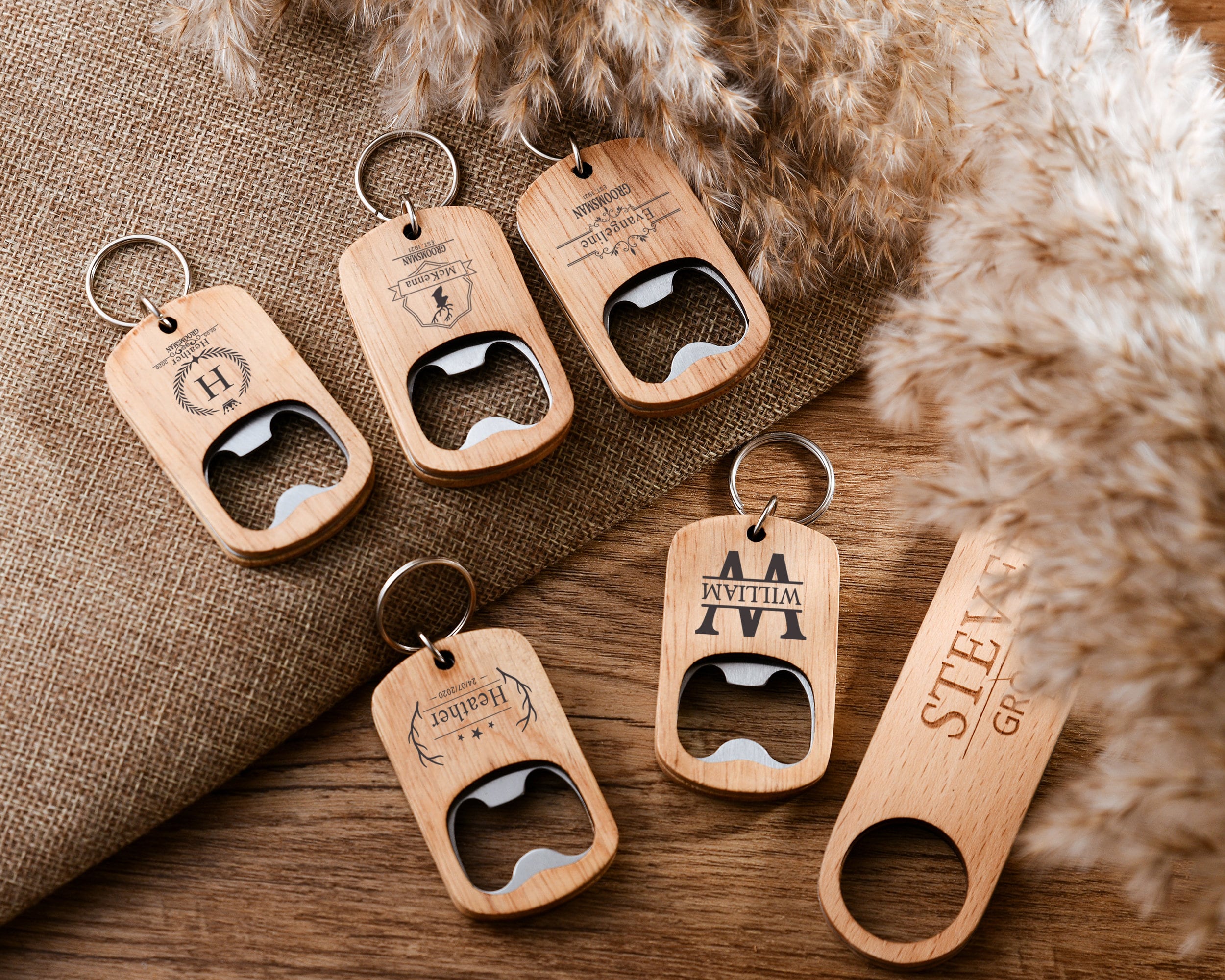 Blanks Custom Wooden Laser Logo Engraving Wood Keychain,wood Key