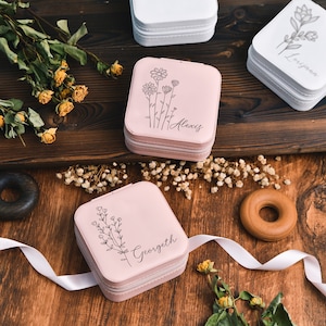 Portagioielli personalizzato, regalo per damigella d'onore, portagioielli da viaggio, regali per lei, regali per feste di matrimonio, regali per damigelle d'onore