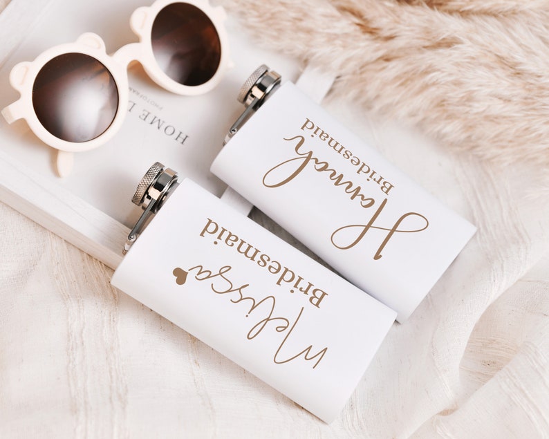 Personalised Bridesmaid Hip Flasks, Perfect Gift for Bridesmaids, Custom Girl Whiskey Flask, Hen Party Gifts image 9