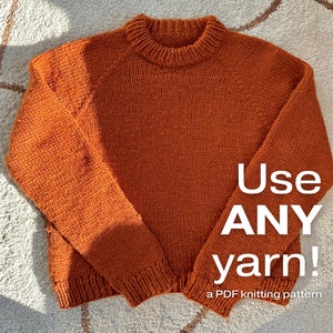 Modèle de tricot pour pull Le pull incontournable Modèle de tricot personnalisable sur mesure image 2
