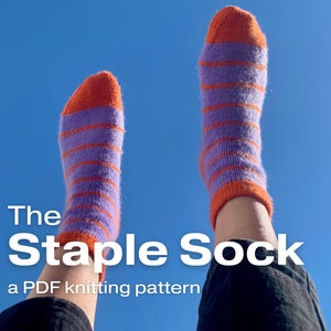 Sock Knitting Pattern | The Staple Sock | Made-To-Measure Customizable Knitting Pattern | Cuff-Down Knit Sock