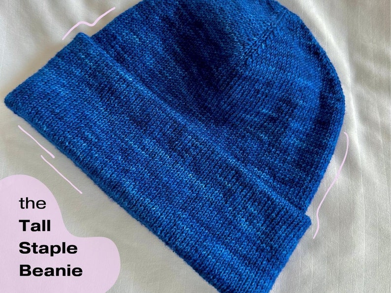 2 Hat Knitting Patterns The Staple Beanie Bundle Made-To-Measure Knitting Patterns Confident Beginner Easy Classic Basic Unisex image 2