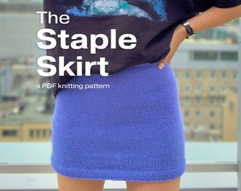 Skirt Knitting Pattern | The Staple Skirt | Made-To-Measure Customizable Knitting Pattern