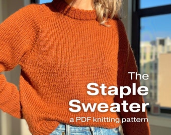 Sweater Knitting Pattern | The Staple Sweater | Made-To-Measure Customizable Knitting Pattern