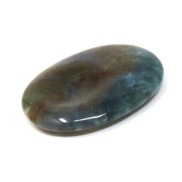 Mixed Tones INDIAN AGATE Worry Stone - No holes - Pocket Stone - Measures 1.5 inch or 40mm - USA - Colors Vary - Natural Imperfections