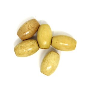 Light, Medium and Dark Brown Wood Oval Beads - 20mm x13mm - 5mm Hole - Sold in Packs of 5