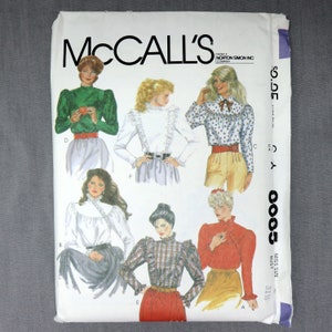 McCalls Vintage Pattern 8085 Blouse Bust 32.5 Gathered Ruffles Yokes Size  10 FF