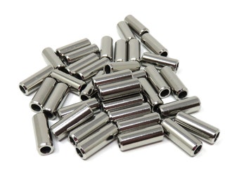 Edelstahl-Röhrenperlen - 16 mm x 6 mm - Lochgröße 3,5 mm - Packungen mit 10 oder 25 Perlen erhältlich