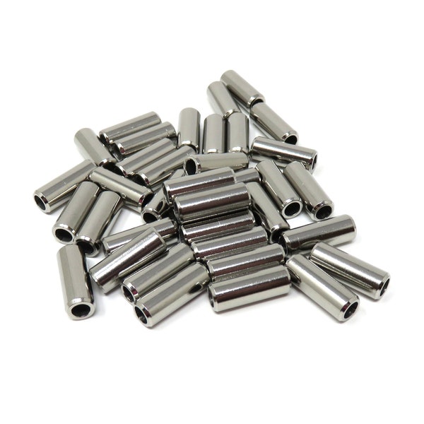 Stainless Steel Tube Beads - 16mm x 6mm - Hole Size 3.5mm - Package of 10 or 25 Beads Available