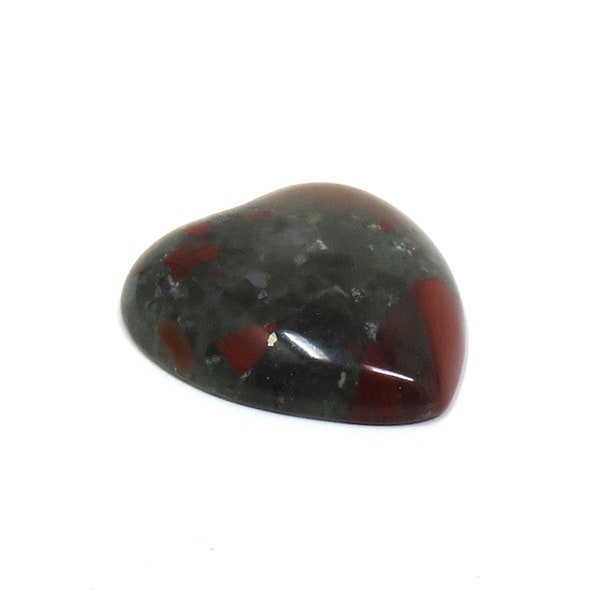 Blood Stone Hearts - No Holes - 23x25mm - Flat Back - Cabochon -Choose Your Stone