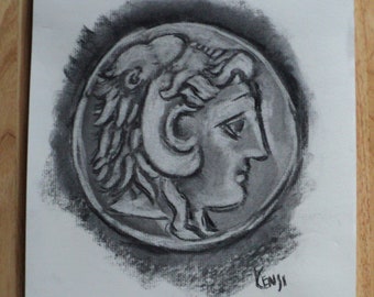 Charcoal, Coins of Alexander the Great