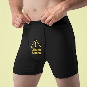 Choking Hazard Boxer Briefs For Him, Sexy Mens Boxer Briefs, Dirty Adult Humor Boxer Briefs, Valentines Day Gift For Him, Custom Boxers