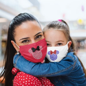 Minnie Face Mask, Disney Valentines Day Face Mask, Disney Face Mask, Breathable Washable Reversible Mask, Disneyland Face Mask, Travel Mask