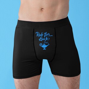 Rub For Luck Mens Boxers, Sexy Adult Boxers, Dirty Boxer Briefs, Naughty Boxers For Him, Birthday Gift For Him, St Patrick&#39;s Day Boxers Sexy