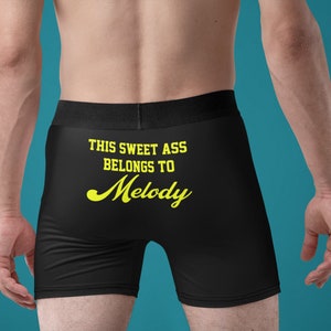 This Sweet Ass Belongs To Mens Boxers, Custom Mens Boxer Briefs, Adult Humor, Sexy Gift For Him, Fathers Day Gift, Anniversary Gift For Him