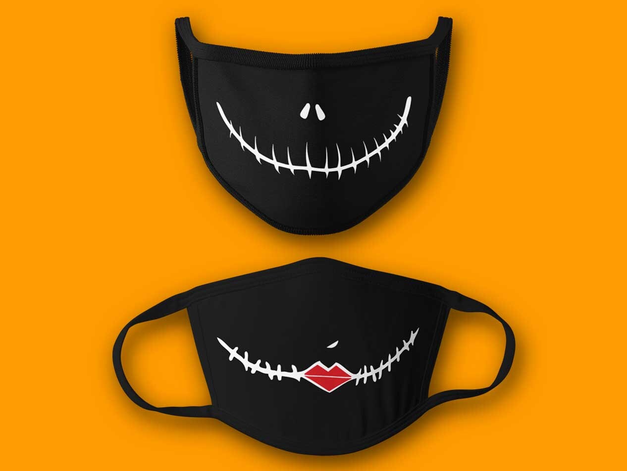 Jack And Sally Face Masks, The Nightmare Before Christmas Face Mask, …