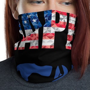 Happy America Flag labor day Neck Gaiter