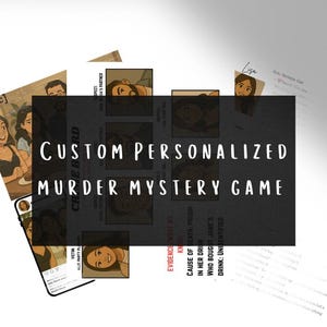 Personalized Murder Mystery Party Game | Custom Role Cards & Script | Printable Party Game for Groups | Birthday Murder Mystery