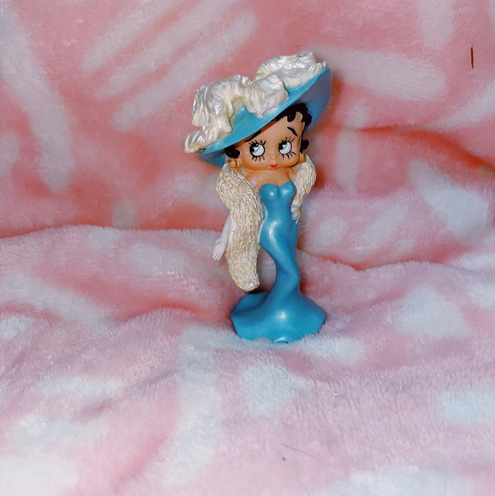 Betty Boop Figurine Betty Boop Collectible Betty Boop Fur Etsy