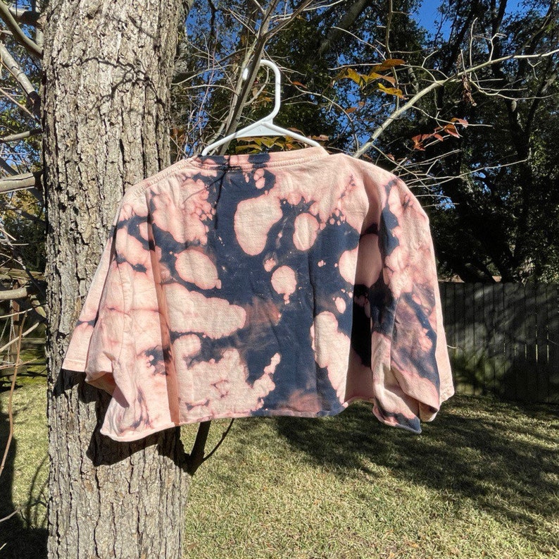 Arkansas State Park Bleach Dye Acid Wash Reverse Dye Tie Dye Bedazzled Cropped Tshirt Crop Top