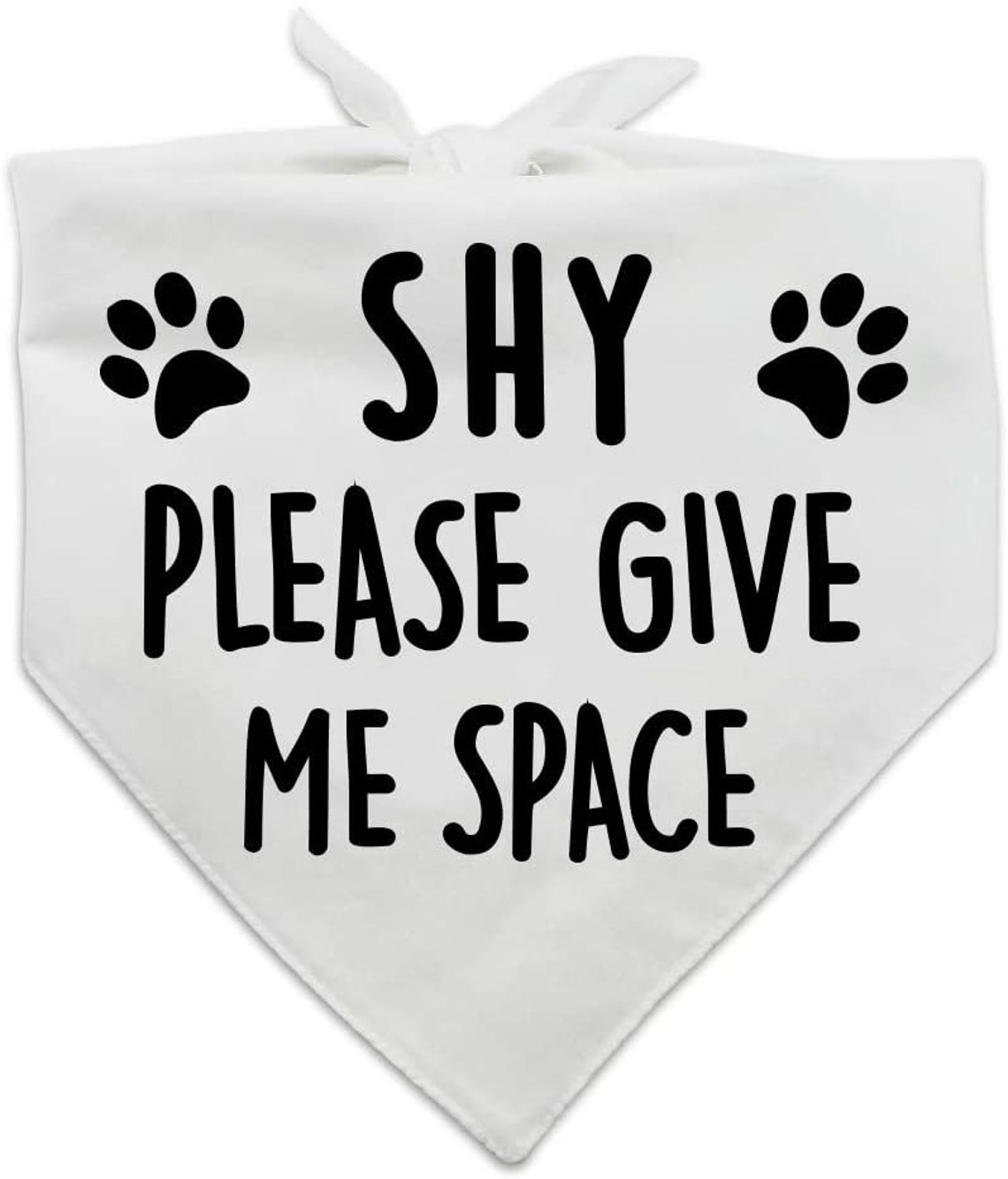 Shy Please Give Me Space Dog Bandana Black or White Dog Etsy