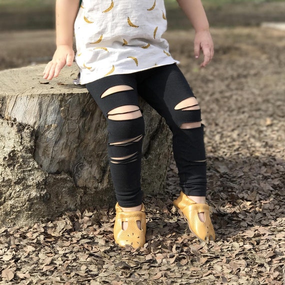 Unisex Baby Toddler Black Distressed 
