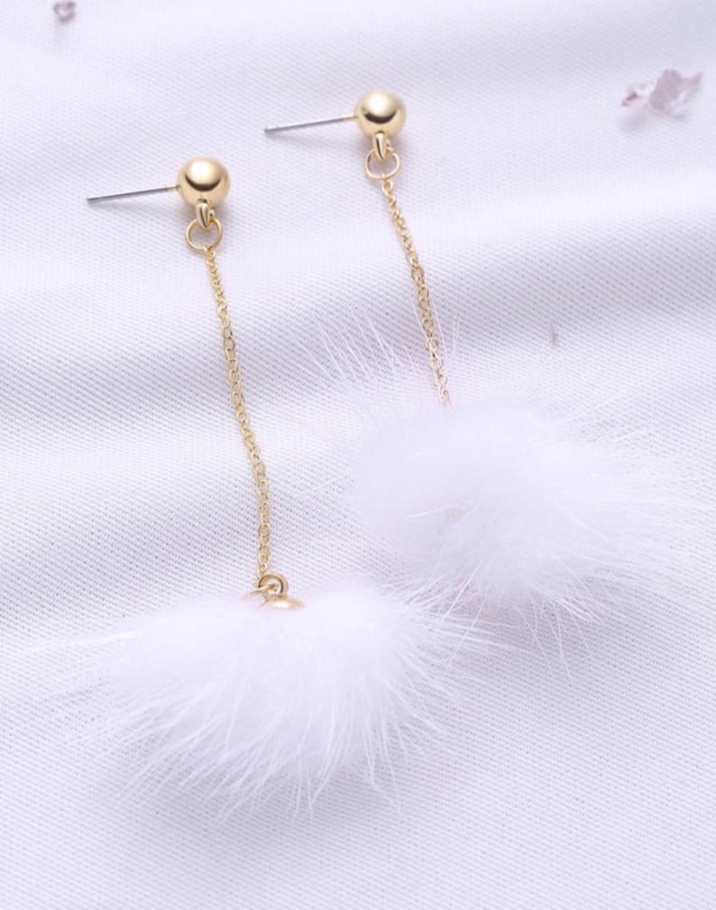 Feminist Earrings Cute Earrings Novelty Gift Glamorous Pom Pom Earrings