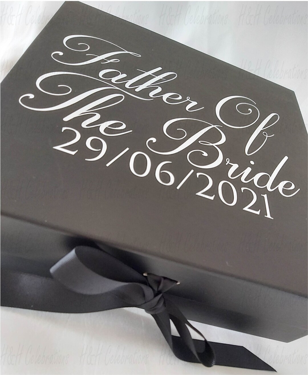 Small Black Gift Box, Plus Shredded Tissue, Jewellery Box, Bridesmaid Gift,  Bride Gift Box, Black Luxury Gift Box, Wedding Favour Gift Box 